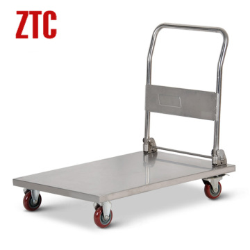 Folding platform hand trolley,stainless steel foldable platform utility trolley
