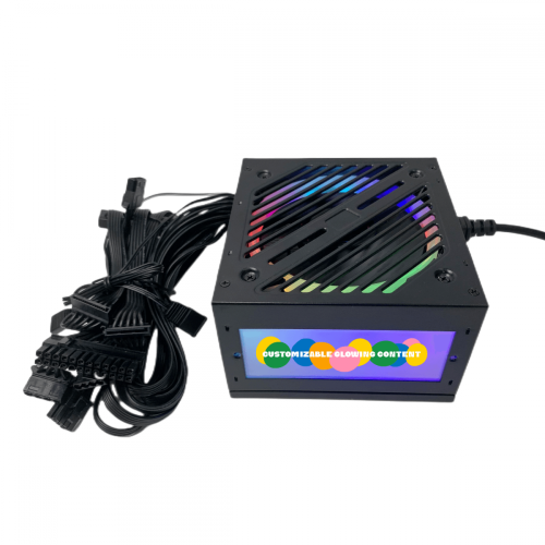 600W ATX PC Computer Power Supply RGB Fan