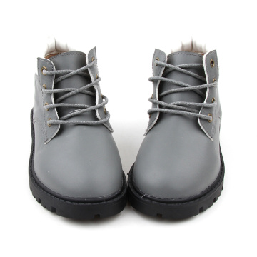 Premium Leather Kids High Top Boots