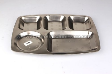 Non-Magnetic stainless steel  fast food plate