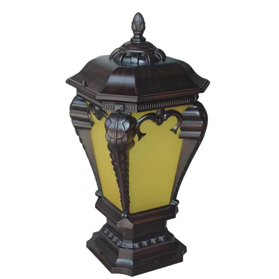 European Waterproof Outdoor Column Lamp for Fence Gate, 30W Coffee/Black Garden Decoration Headlight