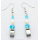 hematite square crystal beads earring