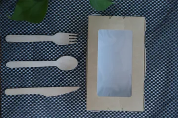 Brown Kraft Paper Box with food
