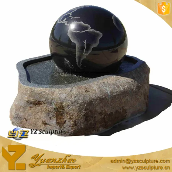 Indoor large rolling Ball Fountains Sculpture With Map