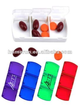 3-grid pill box/pill container/plastic tablets box