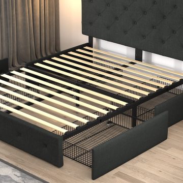 Modern Tufted Upholstered Bedroom Furniture: Affordable Double, Single, Queen, and King Sizes