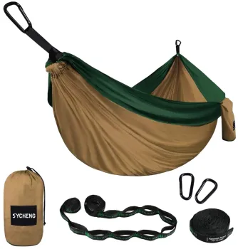 Custom OEM Portable Camping Hammock with Mosquito Net and Tree Straps - Parachute Nylon Fabric