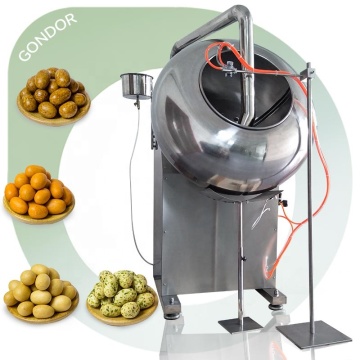 Pequeña máquina de recubrimiento de palomitas de maíz para nuez en chocolate
