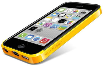 Plastic Durable Spigen Sgp Slim Armor Case / Yellow Neo Hybrid Case Iphone 5c