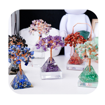Factory Price Natural Resin Pyramid Base Gemstone Tree Amethyst Gravel Crystal Chips for Christmas Healing Stones" 

However, for better SEO and readability, you might consider shortening it to:

"Factory Price Amethyst Crystal Chips Pyramid Tree for Chri