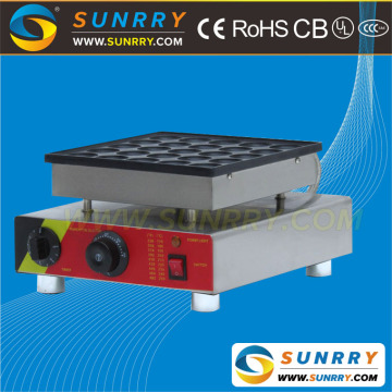 2015 hot sell electric poffertjes grill maker single plate for 25 pcs poffertjes grill(SUNRRY SY-WM47A)