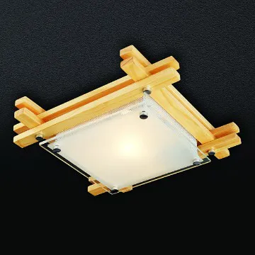 Wood frame ceiling lights