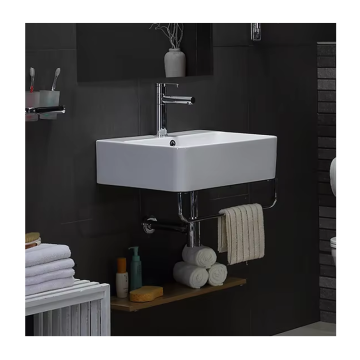 Ściana ceramiczna zawieszona w basenie dłoni Lavabo z ręcznikiem - umywalka łazienkowa w stylu europejskim