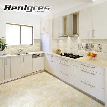 Hot Sale Flower Design Glazed Ceramic Wall Tile for Bathroom and Kitchen