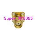 Connector RP.SMA male jack 4-hole 12.7mm flange solder panel mount straight