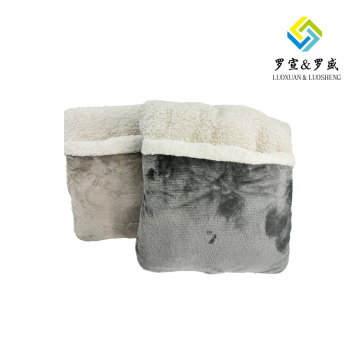 Coperta in peluche dai piedi caldi grigio guscio d'uovo Coperta in feltro