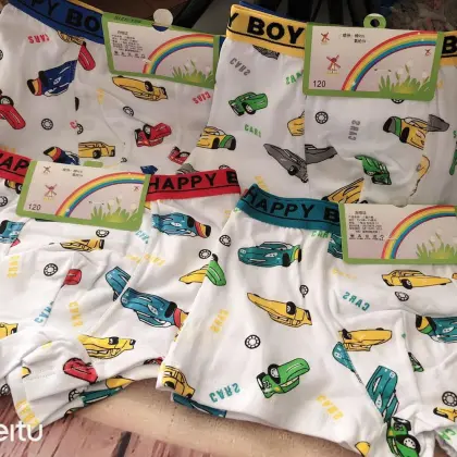 Cotton Children's Underwear Boys Boxer Briefs Cartoon Car