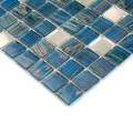 Sliver Glass Mosaic 3/4 Inch Gold Lines Brick