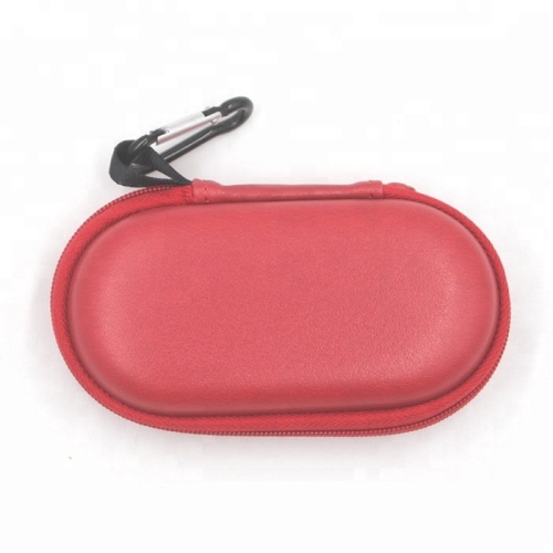 Oval EVA Protective Lens Storage Zipper Case Carabiner