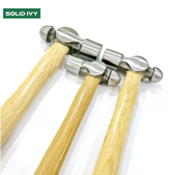 Custom Size Round Machined Heads Wood Handle Drop Forged Ball Pein Peen Hammer Manufacturer