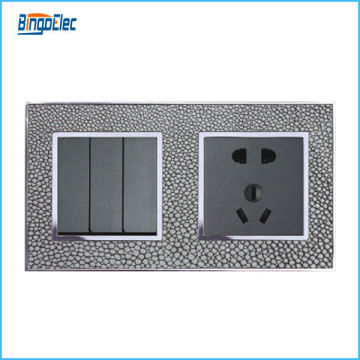 Bingo 3gang 2way Switch ومقبس سدادة 5pin