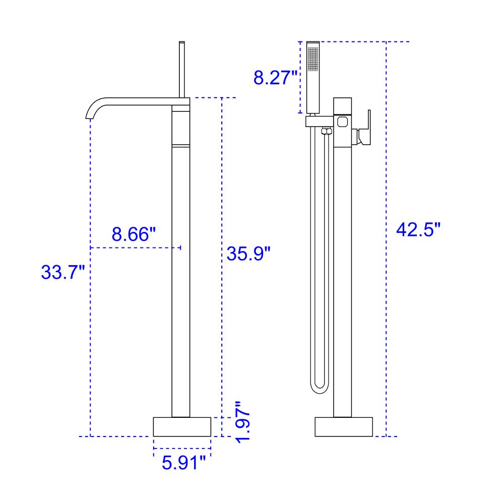 waterfall tub faucet 18004b 6