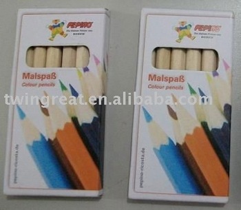 wooden color pencil with pencil box