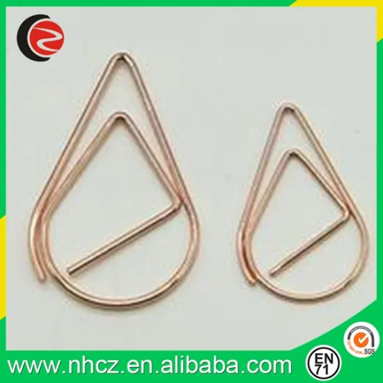 A large teardrop shaped Rose Gold Clips