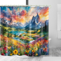 toilet bath shower curtain