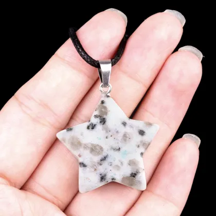 Kiwi Stone 30mm Star Pendant Pendant Keychain