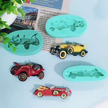 Vintage Style Antique Cars Silicone Biscuit Chocolate Mousse Cake Fondant Mold