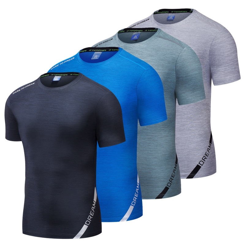 custom printing blank plain compression men t-shirt