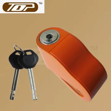 2014 new orange color disc key alarm motorcycle brake lock
