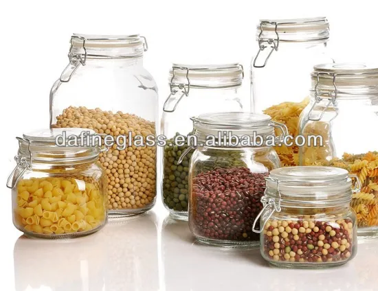 different size glass airtightf flip-top food container /glass canister manufacturer                        
                                                Quality Choice