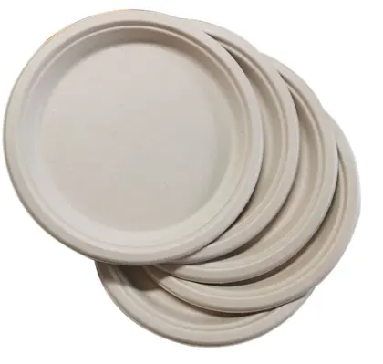 dinner plate sugarcane disposable plates degradable dish