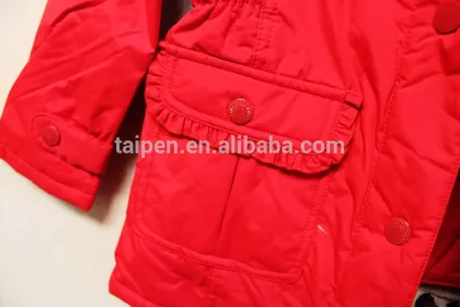 2016 Lovely 100% Polyester Kids Girls Jacket Winter Children Down Jacket With Hood