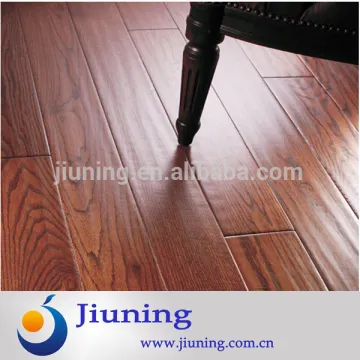 Hand scraped Asian walnut engineered solid wood flooring
