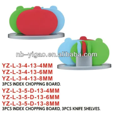 3 pieces color coding chopping board
