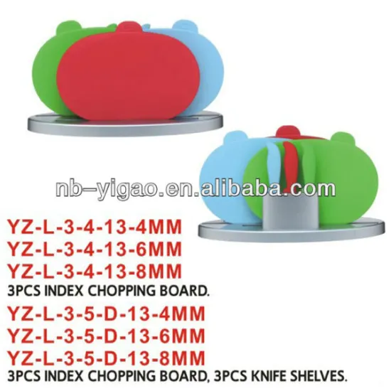 3 pieces color coding chopping board