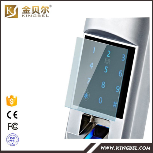 High quality smart card keypad fingerprint glass door lock