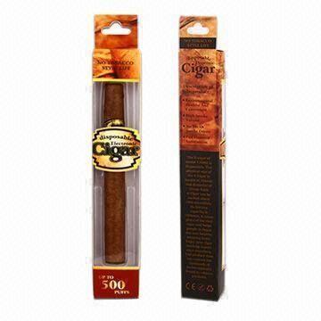 Disposable E-cigar, Large Vapor 500 Puffs, Appearance is Dark Brown, OEM/ODM Orders are Welcome