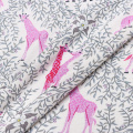 Jersey sencillo de viscosa y spandex con estampado ecológico
