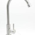 Long neck 3 way brass kitchen sink faucet