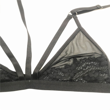 personnaliser 2 pièces ensemble de lingerie sexy en dentelle transparente