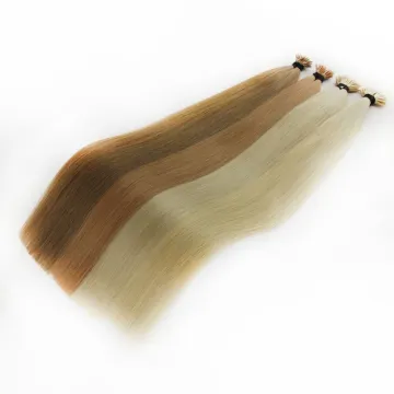 Wholesale 32 Inch Peruvian Coloured Bone Straight Pre Bonded Human Hair Wavy Vendors Cuticle Remy Real Hair Extensions Stick Tip