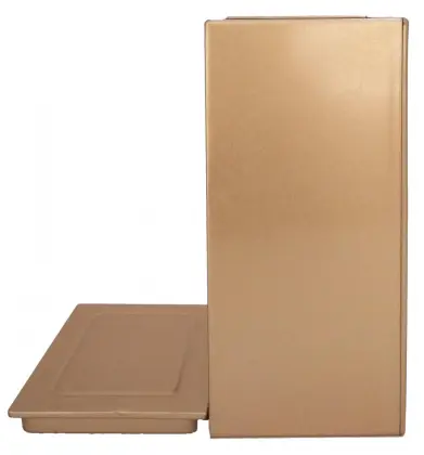 Golden Retangular Tea Tin Box