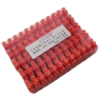 High-Quality iGERCN Red Plastic Wire Connector with PA Material: 10A U Terminal Block, 12-Way Strip for Low Voltage Equipment