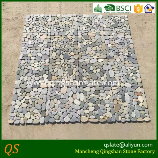 natural slate stone glass pebble mosaic tile
