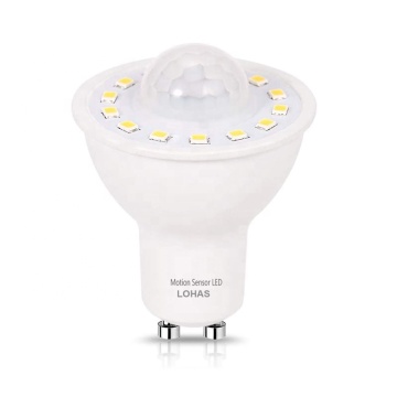 110-240V 5W GU10 PIR Motion Sensor LED Bulb - Warm or Cool Daylight for Home Porch, Hallway, Stairs