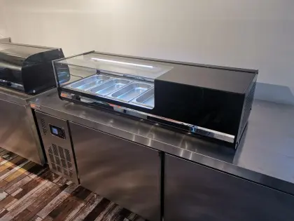 hoshizaki sushi cooler counter top sushi display freezer